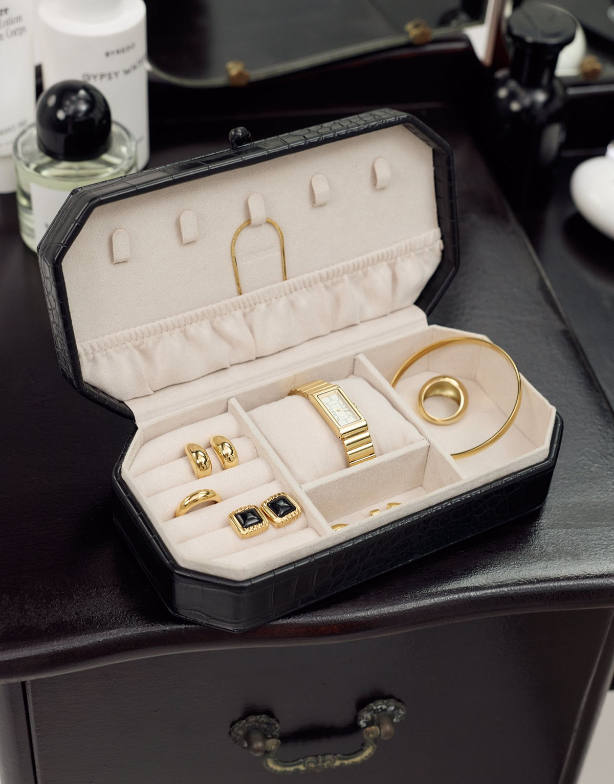 Dorothy Jewellery Box | Black Croc