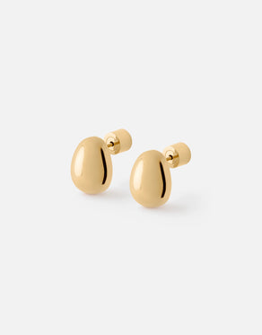 Bean Earrings | 14K Gold