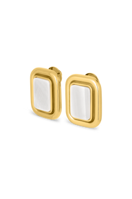 Leea Earrings | White | 18K Gold