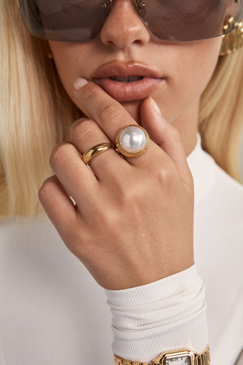Rue Cler Pearl Ring | 18K Gold