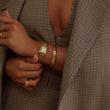 Ava Watch | White | 18K Gold