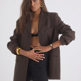 Classic | Chocolate Suede Watch Band | Gold