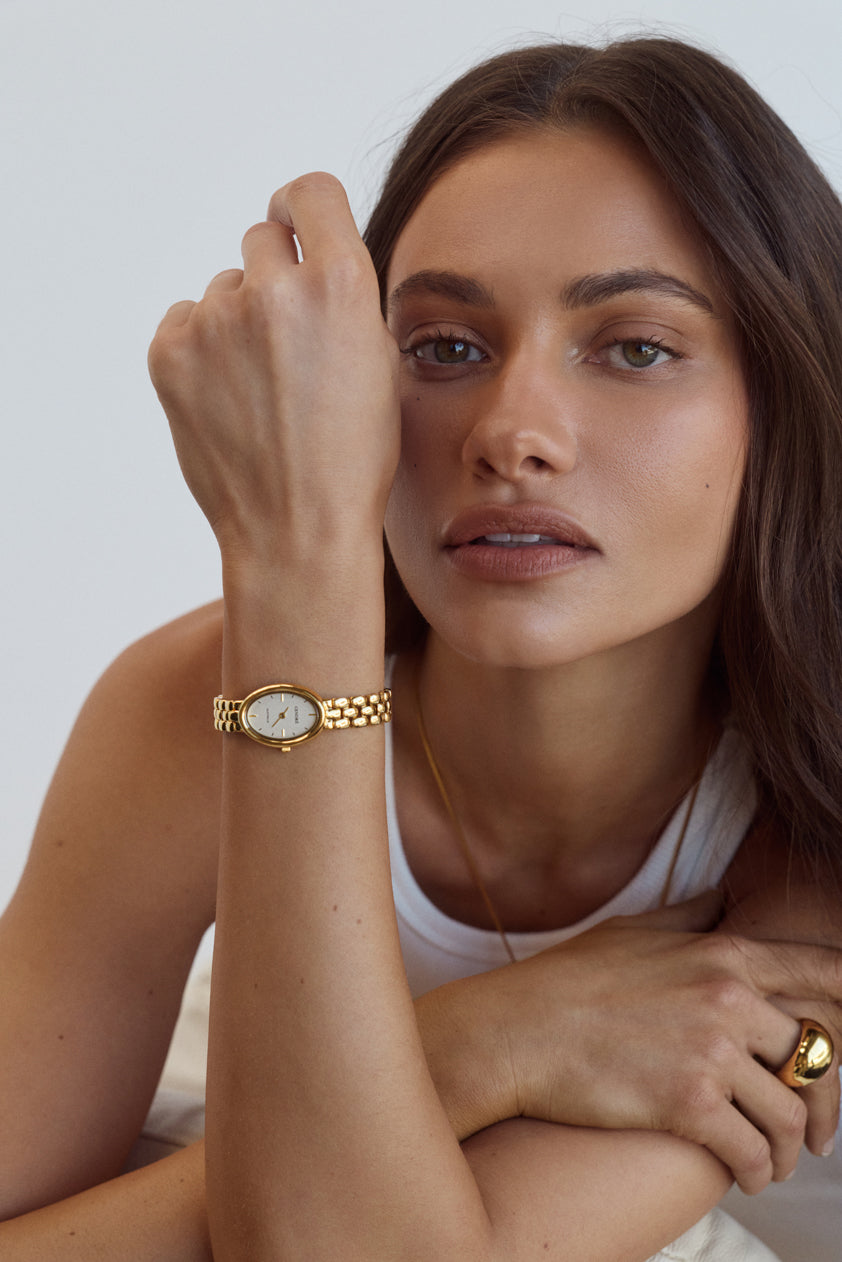 Kate Watch | White | 18k Gold – CENDRÉ