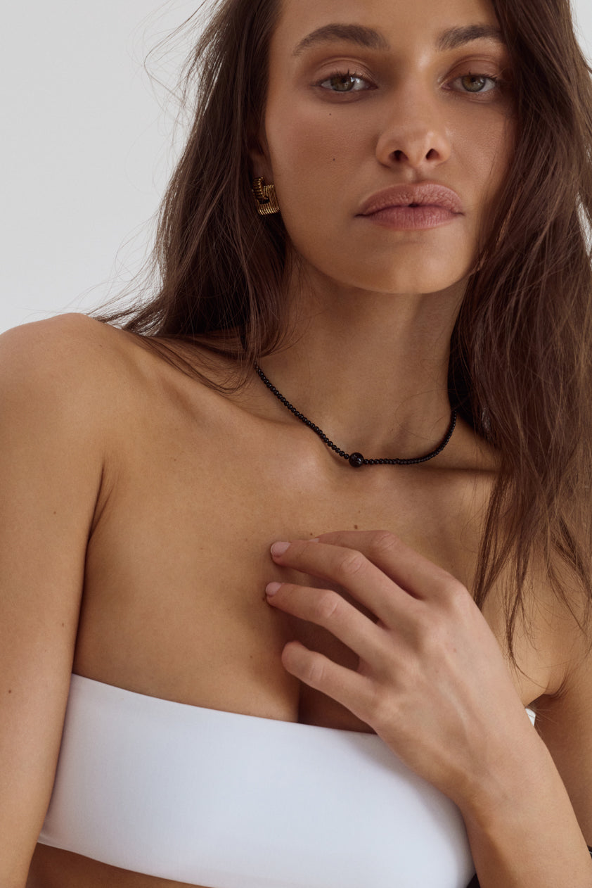 Madison Necklace | Black Agate