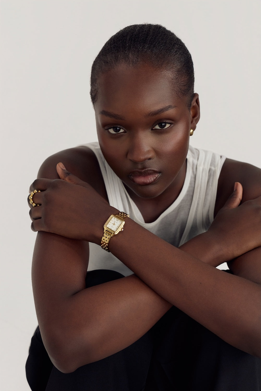 Ava Watch | White | 18K Gold – CENDRÉ