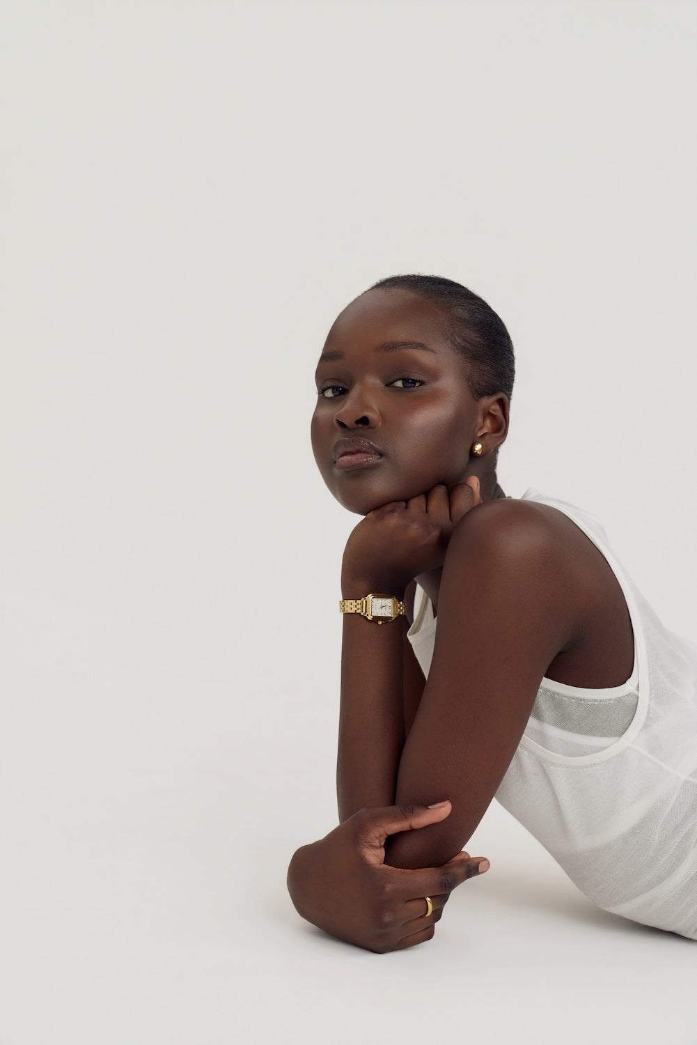 Ava Watch | White | 18K Gold – CENDRÉ