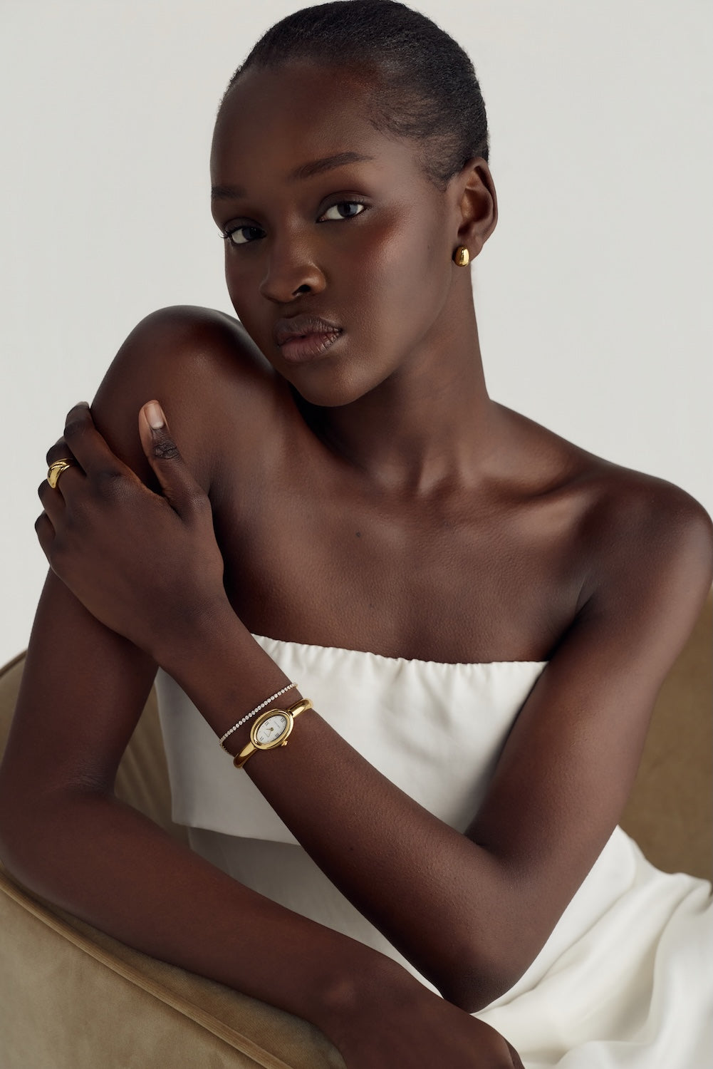 Kate Watch | White | 18k Gold – CENDRÉ