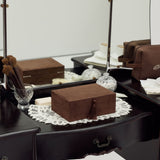 Margot Jewellery Box | Chocolate Suede