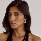 Hailey Huggie Earrings | Silver