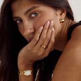 Maiya Huggie Earrings | 18K Gold