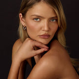 Hailey Huggie Earrings | Two Tone
