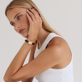 Emmeline Watch | White | Espresso Croc