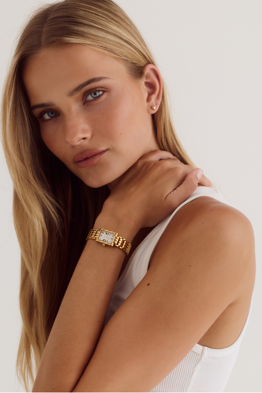Mila Watch | White | 18K Gold