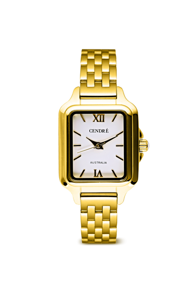 Ava Watch | White | 18K Gold – CENDRÉ