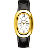 Bridgette Watch | White | Black Croc