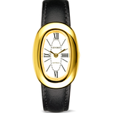 Bridgette Watch | White | Black Smooth