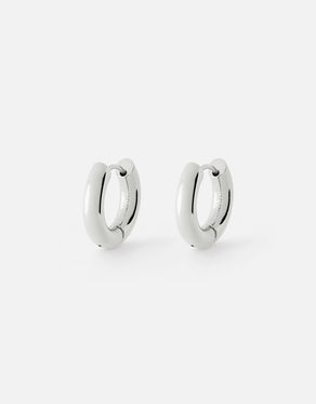 Rosie Huggie Earrings | Silver