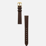 Classic | Chocolate Suede Watch Band | Gold