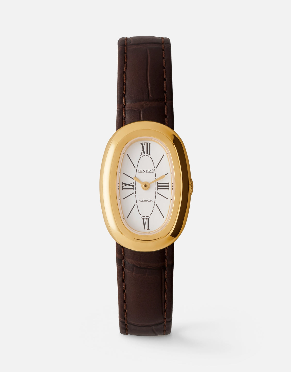 Bridgette Watch | White | Espresso Croc