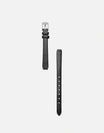 Baby | Black Crinkle Leather Band | Silver