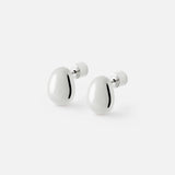 Bean Earrings | Silver