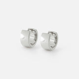 Maiya Huggie Earrings | Silver