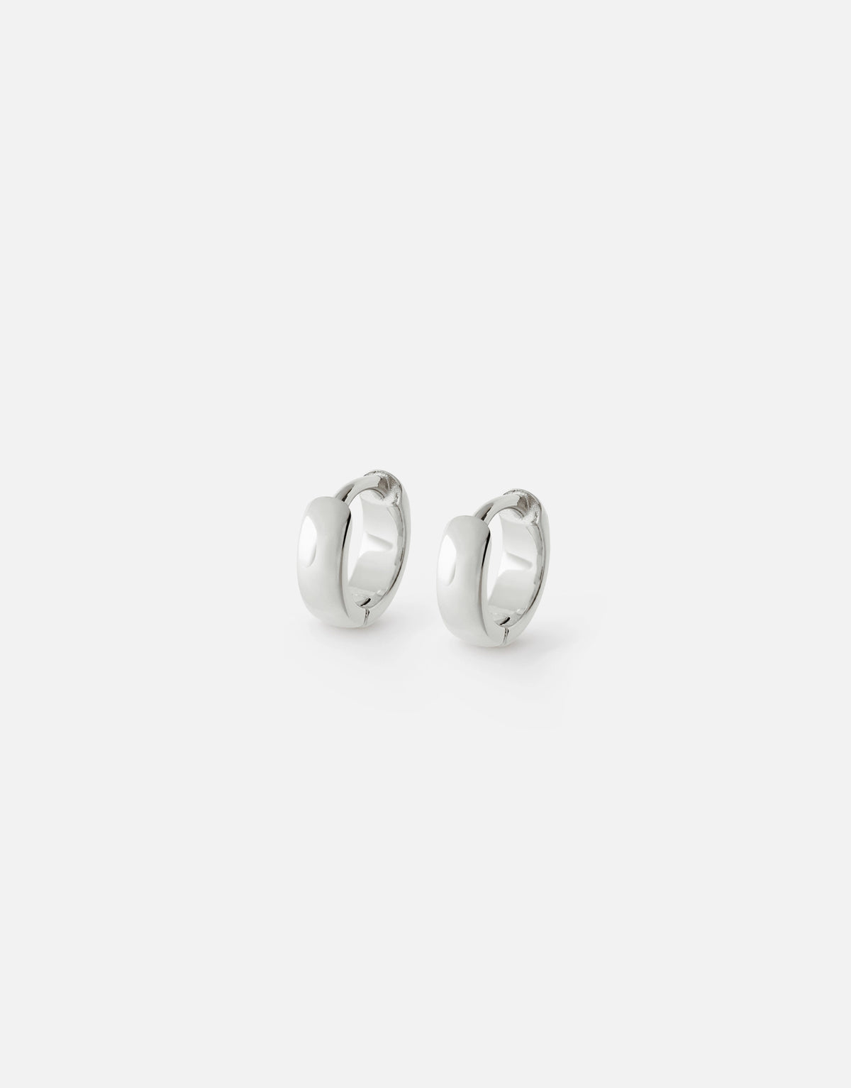 Bianca Huggie Earrings | Silver