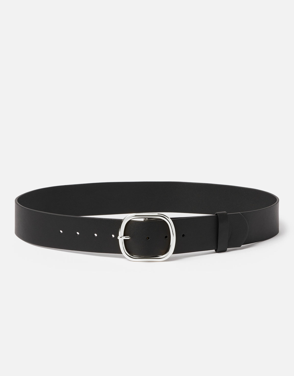 Blanca Belt | Black Leather | Silver