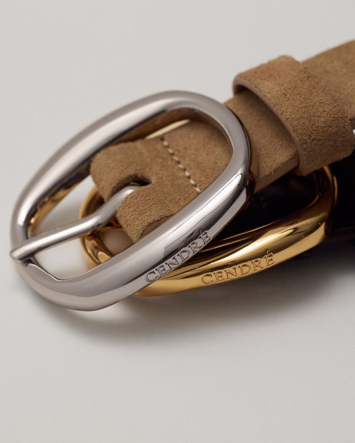 Bennet Belt | Blonde Suede | Silver