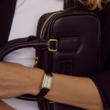 Kelly Watch | White | Black Python