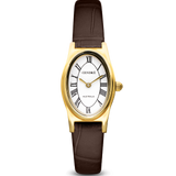 Emmeline Watch | White | Espresso Croc