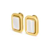 Leea Earrings | White | 18k Gold