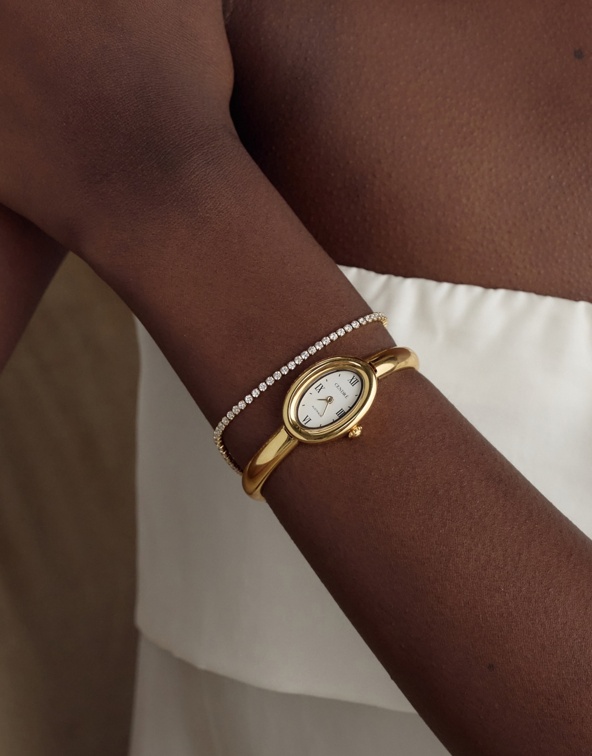 Tabitha Baby Tennis Bracelet | Gold