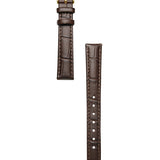 Classic | Espresso Croc Leather Watch Band | Gold