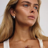 Odilla Huggie Earrings | Silver