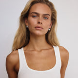 Odilla Huggie Earrings | Silver